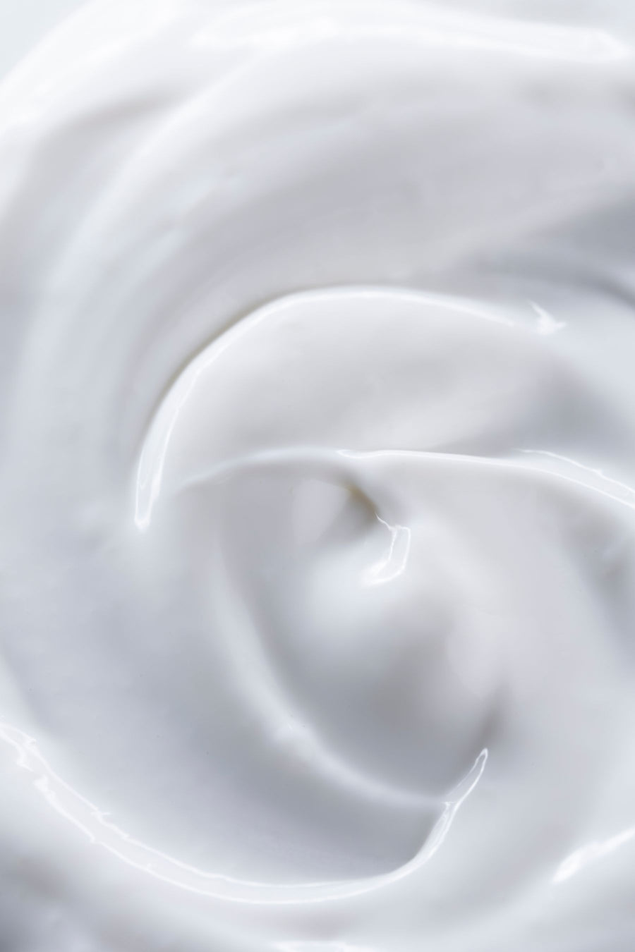 Close view of a swirl of white cream